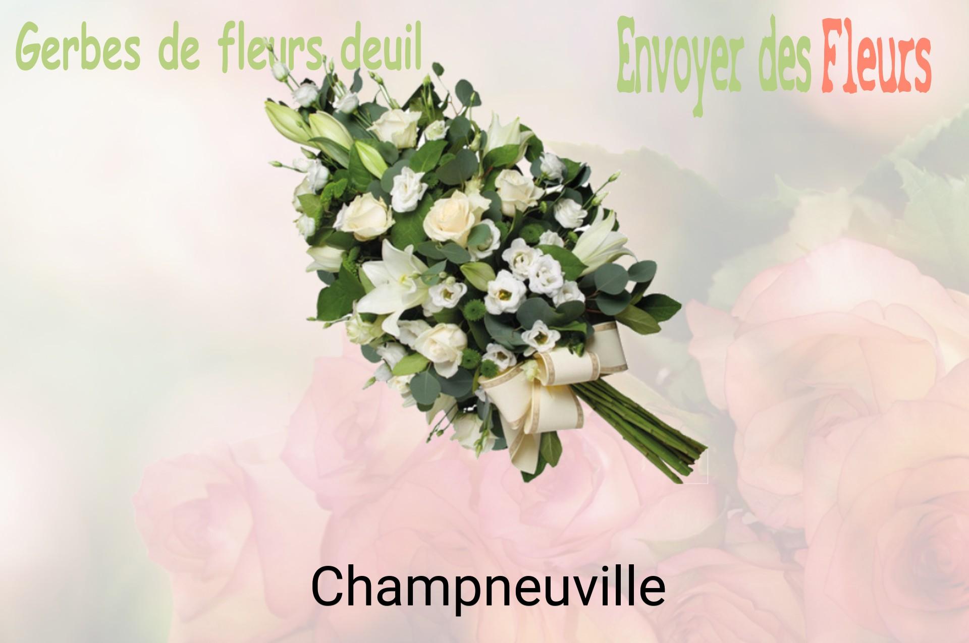 Gerbe de fleurs de deuil livrée à Champneuville